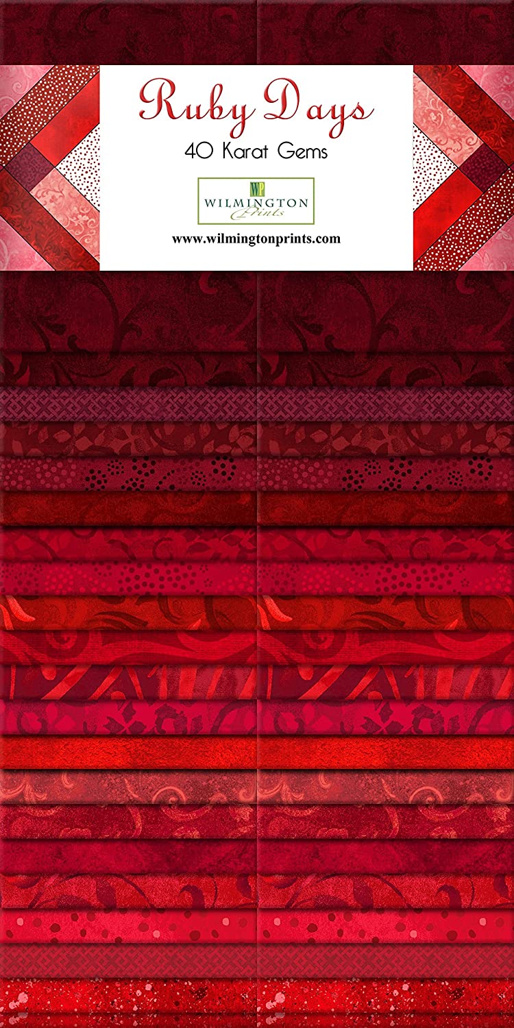 Ruby Days 2.5" Karats Strips 40pcs Wilmington Prints Cotton Fabric WP-842-3-842