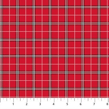 Rudolph The Red-Nose Reindeer Plaid Red Northcott Cotton Fabric NC-RD1009-24 | US Fabric Shop