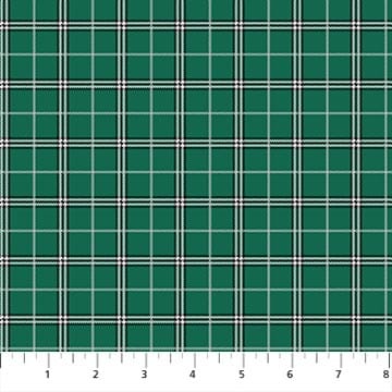 Rudolph The Red-Nose Reindeer Plaid Spruce Green Northcott Cotton Fabric NC-RD1009-77 | US Fabric Shop