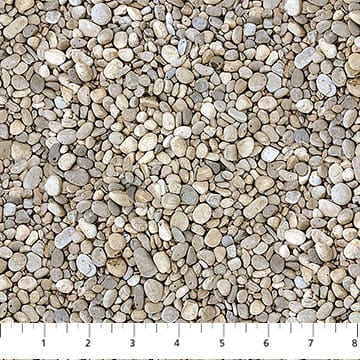 Running Free Pebbles Gray Deborah Edwards Northcott Cotton Fabric NC-DP28592-92 | US Fabric Shop