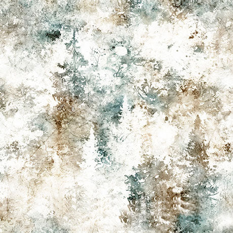 Running with the Pack Pine Trees White Quilting Treasures Cotton Fabric QT-2600-31102-Z