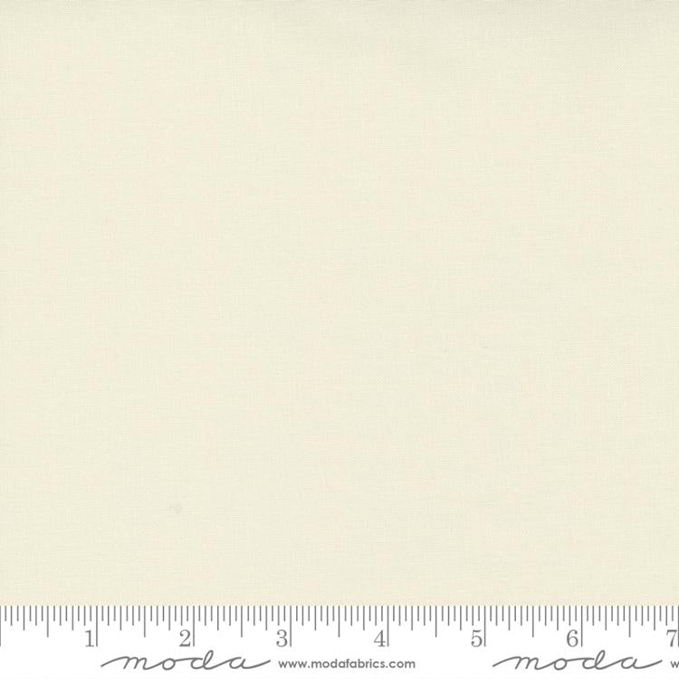 (SOLD PER BOLT) Bella Solids Snow Ivory Moda Fabrics Cotton Fabric MD-9900-11-FB