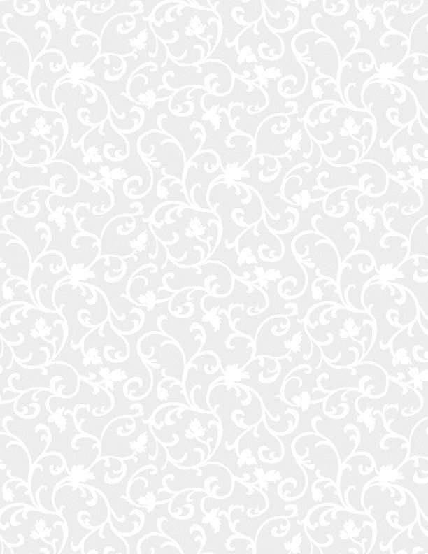 (SOLD PER BOLT) Essentials Basics Scroll White on White Wilmington Prints Cotton Fabric WP-1077-89025-100-FB