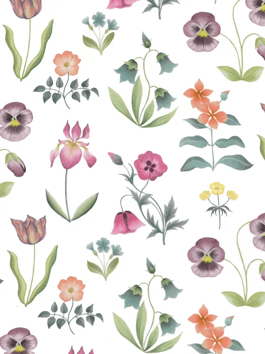 SS26 Floral Rebellion Floral Majesty White Pink Liberty Fabrics Cotton Tana Lawn Fabric LF-036361016-C | US Fabric Shop