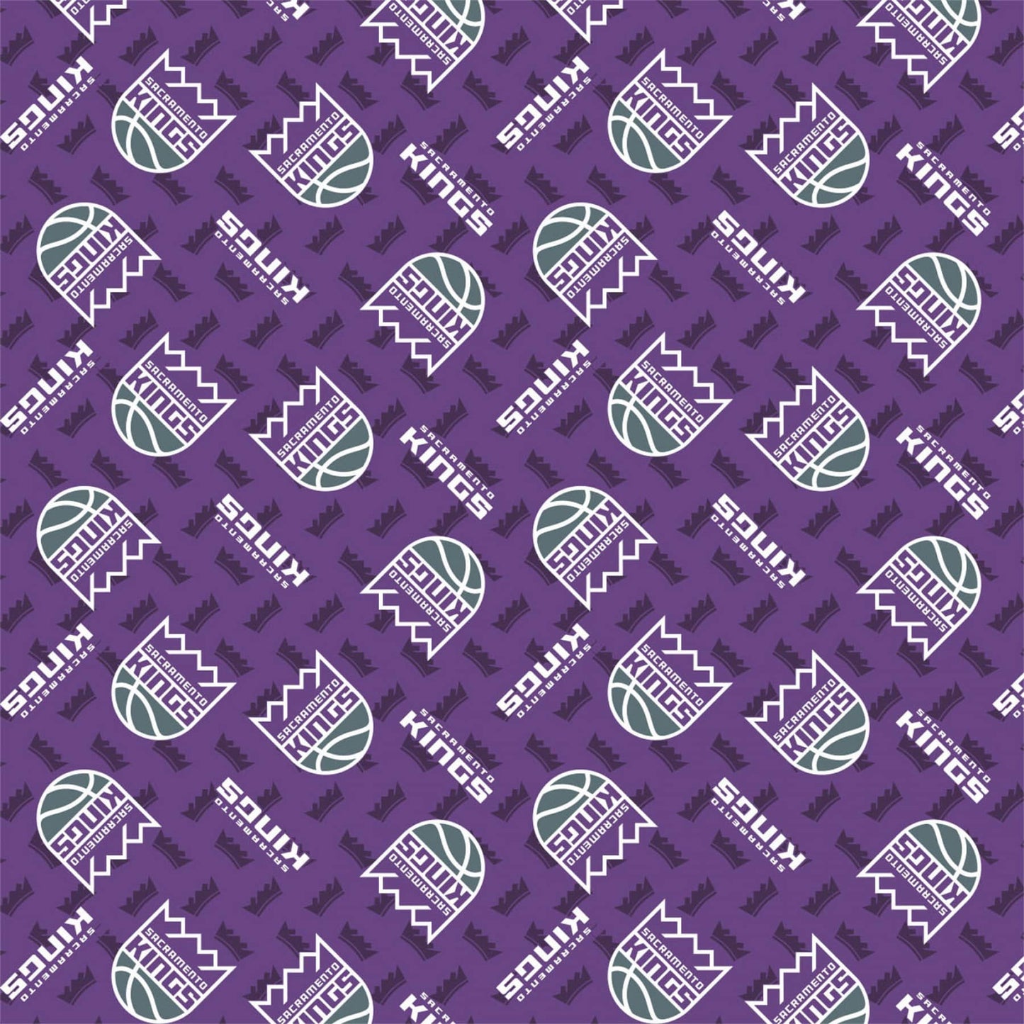 Sacramento Kings NBA Allover Purple Camelot Cotton Fabric | US Fabric Shop