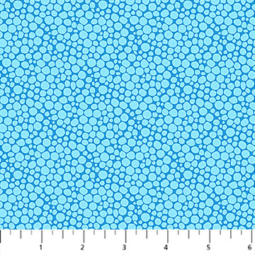 Sacred Earth Pebbles Light Blue Mark Anthony Jacobson Northcott Cotton Fabric