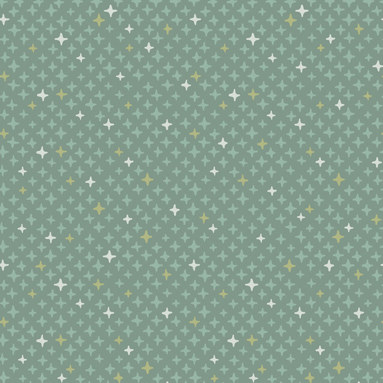 Saguaro Shining Stars Metallic Sage Green Christina Cameli Maywood Studio Cotton Fabric