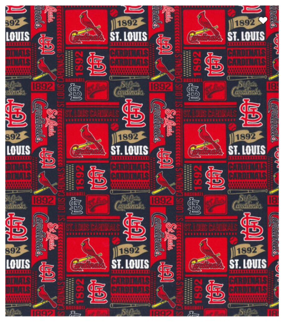 Saint Louis Cardinals MLB Baseball Block Fabric Traditions Cotton Fabric | US Fabric Shop