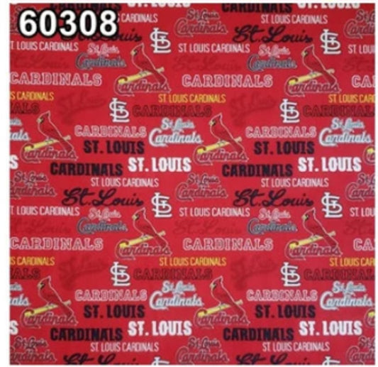 Saint Louis Cardinals MLB Baseball Name Text Fabric Traditions Cotton Fabric MLB-60308B