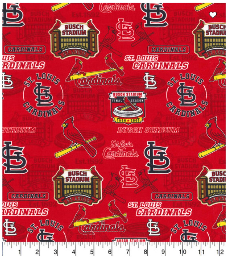 Saint Louis Cardinals MLB Baseball Stadium Fabric Traditions Cotton Fabric | US Fabric Shop