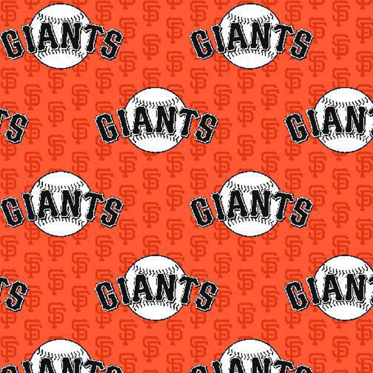San Francisco Giants MLB Baseball Mini Print Orange Fabric Traditions Cotton Fabric | US Fabric Shop
