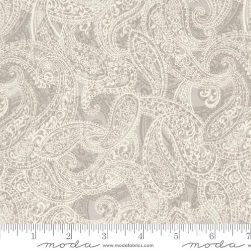 Sandalwood Adeline Paisley Blender Moonbeam Grey 3 Sisters Moda Cotton Fabric