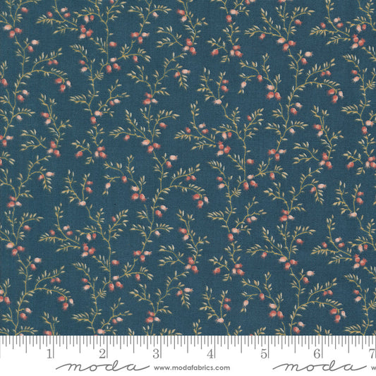 Sandalwood Liana Blenders Vine Berry Indigo Dark Blue 3 Sisters Moda Cotton Fabric