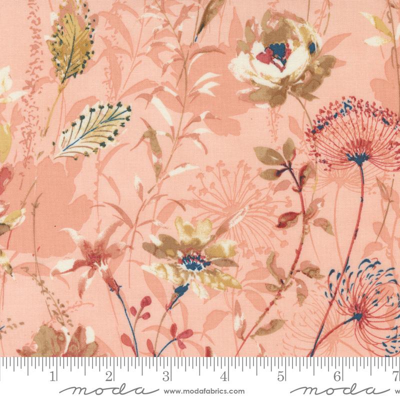 Sandalwood Meadow Floral Rose Quartz 3 Sisters Moda Cotton Fabric
