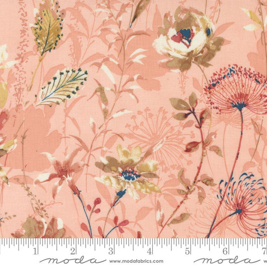 Sandalwood Meadow Floral Rose Quartz 3 Sisters Moda Cotton Fabric