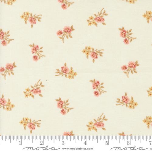Sandalwood Rosalie Small Floral Opal Natural 3 Sisters Moda Cotton Fabric