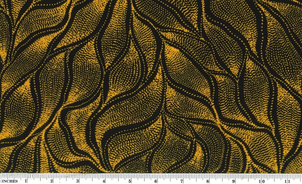 Sandhill and Waterhole Gold Anna Pitjara M&S Textiles Australia Cotton Fabric MSTA-SAWG-Gold