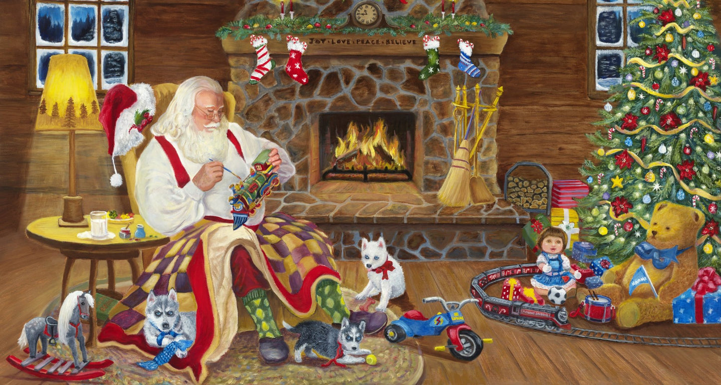 Santa Christmas Tree Final Touches Santa Panel David Textiles 24" Panel Cotton Fabric DT-WW-3264-0C-1