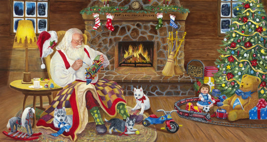 Santa Christmas Tree Final Touches Santa Panel David Textiles 24" Panel Cotton Fabric DT-WW-3264-0C-1