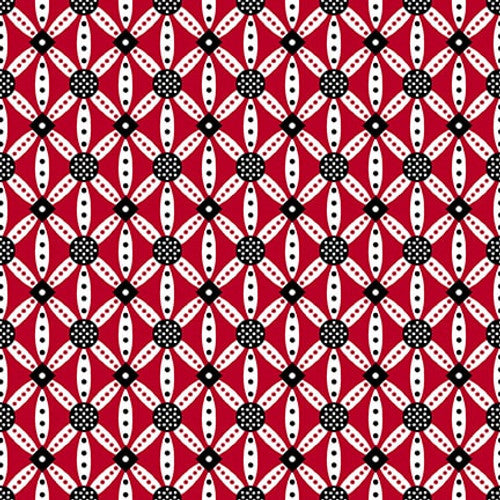 Scarlet Story Geometric Red Color Pop Studios Blank Quilting Cotton Fabric
