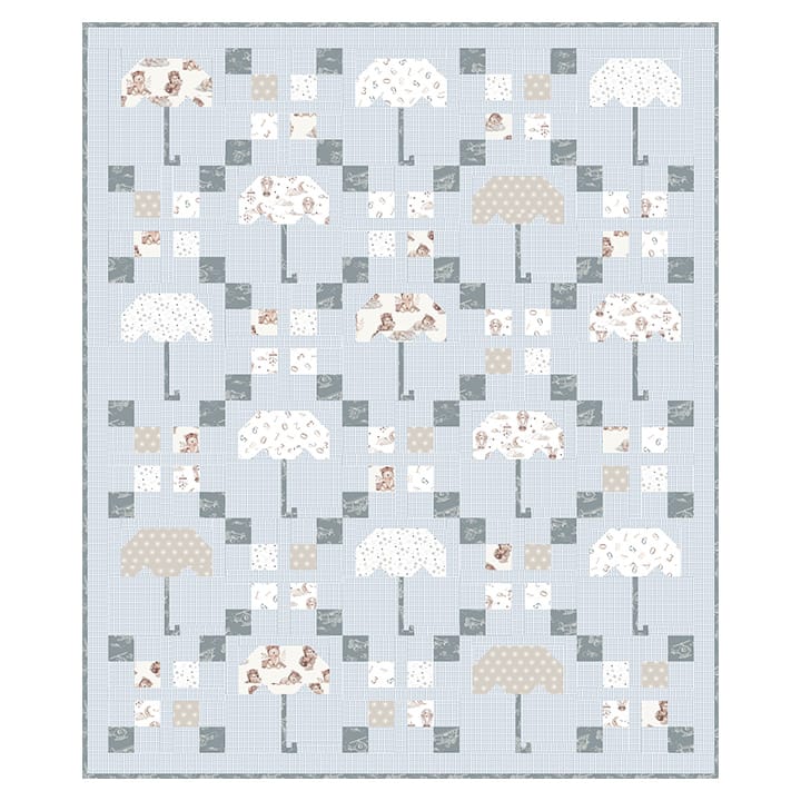 Fabric Requirements- Scattered Showers using Soaring Dreams by A Bright Corner for Northcott | US Fabric Shop