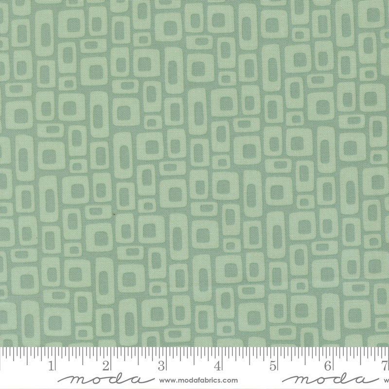 Scenery Marshmallow Dusty Jade Green Elizabeth Hartman Moda Cotton Fabric MD-51273-18