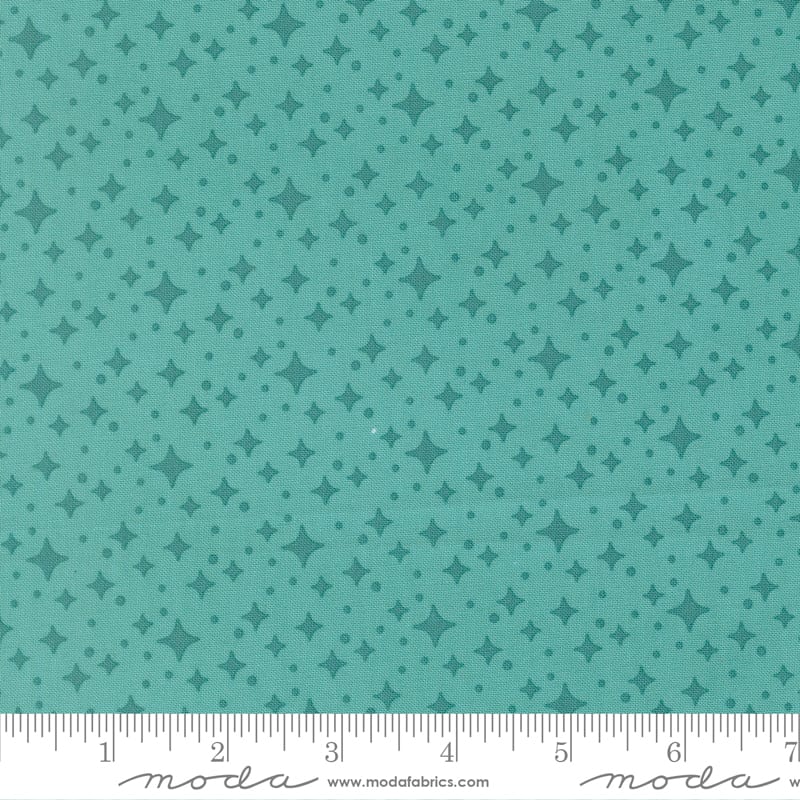 Scenery Starlight Poolside Turquoise Elizabeth Hartman Moda Cotton Fabric MD-51274-16 | US Fabric Shop