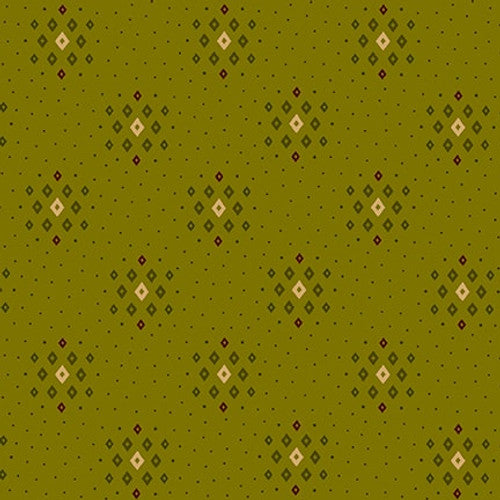 Scrap Basket Favorites Geo Clusters Green Kim Diehl Henry Glass Cotton Fabric