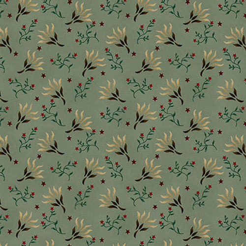 Scrap Basket Favorites Tossed Clover Aqua Kim Diehl Henry Glass Cotton Fabric