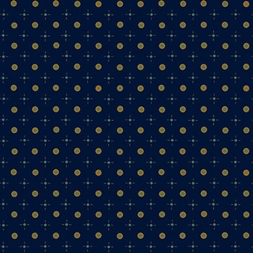 Scrap Basket Favorites Twilight Sky Navy Blue Kim Diehl Henry Glass Cotton Fabric