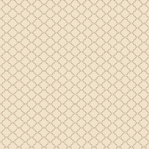 Scraps of Kindness Interlocking Diamonds Cream Kim Diehl Henry Glass Cotton Fabric