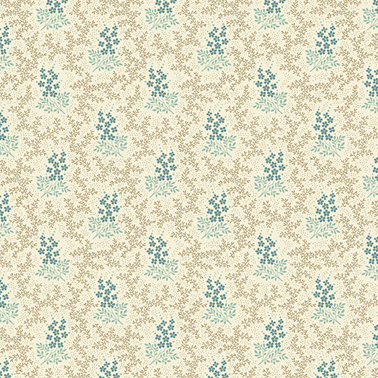 Seabreeze Reef Porcelain Cream Laundry Basket Quilts Andover Cotton fabric