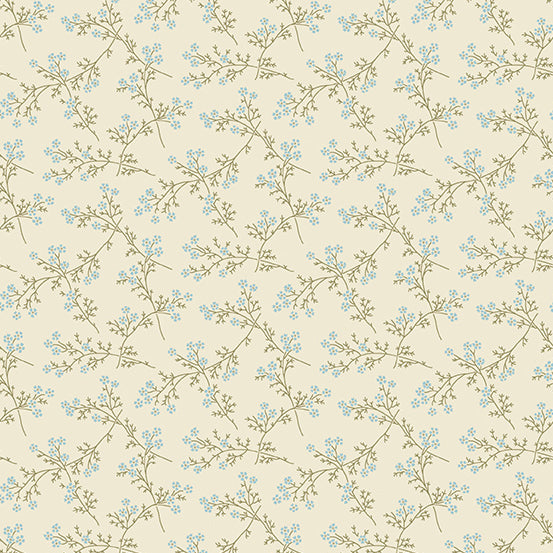 Seabreeze Spring Bouquet Straw Cream Laundry Basket Quilts Andover Cotton fabric