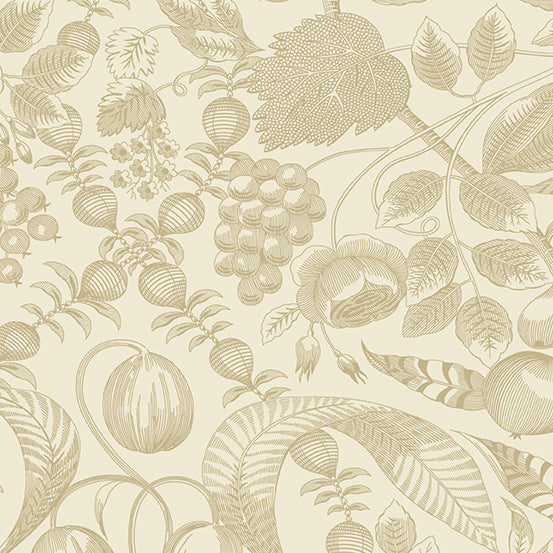 Seabreeze Valley Ivory Cream Laundry Basket Quilts Andover Fabrics Cotton fabric