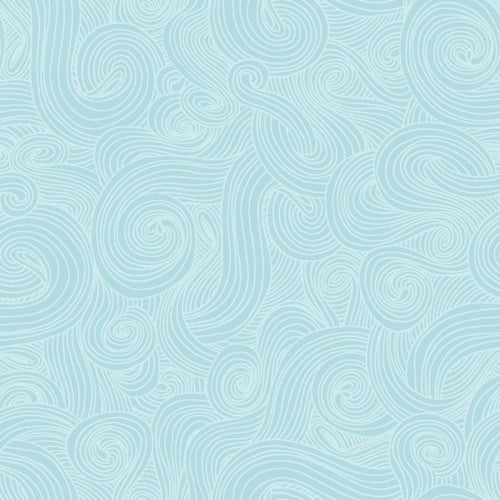 Just Color! Seaglass Blue Green Swirl Studio E Cotton Fabric SE 1351 Seaglass