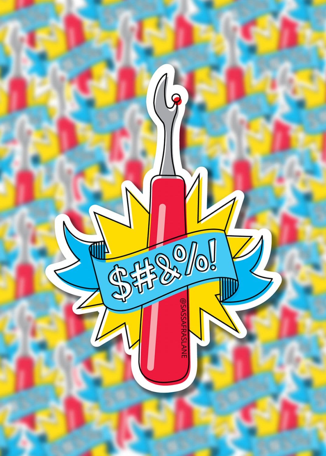 Seam Ripper Sticker Sassafras Lane Designs SLD-SASSSTICK-RIP | US Fabric Shop