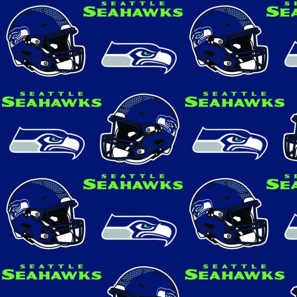Seattle Seahawks NFL Football Logo Fabric Traditions Polyester Fleece Fabric NFL-6400-D