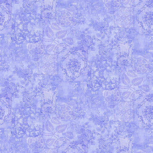 Secret Garden Damask Peri Purple Lisabelle Studio Blank Quilting Cotton Fabric