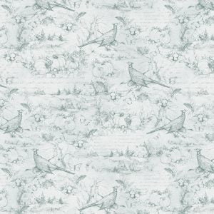 Seeds of Gratitude Toile Blue Wilmington Prints Cotton Fabric