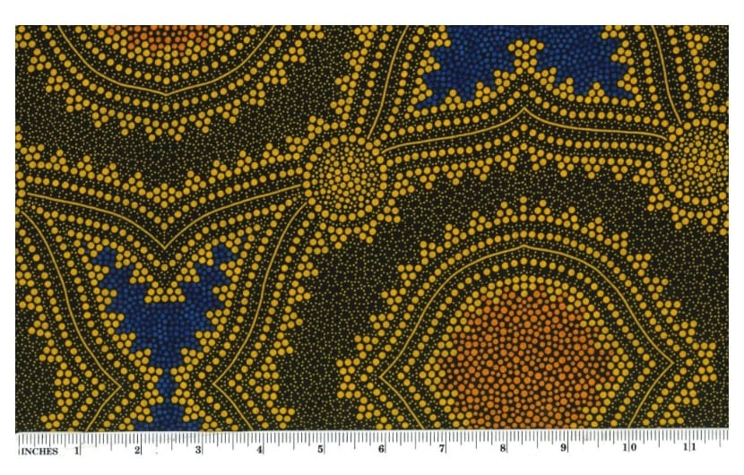 Seeds and Bush Spinifex Gold Geraldine Riley M&S Textiles Australia Cotton Fabric MSTA-SBSG-Gold | US Fabric Shop