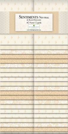 Sentiments Neutrals 10" Squares Karat Gems Kaye England Wilmington Prints Cotton Fabric