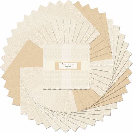 Sentiments Neutrals 10" Squares Karat Gems Kaye England Wilmington Prints Cotton Fabric