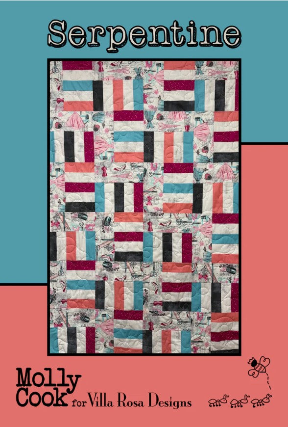 Serpentine Quilt Pattern 40"x60" Molly Cook Villa Rosa Designs VRD-SERPENTINE