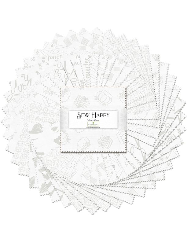 Sew Happy 5" Squares Karat Gems Wilmington Prints Cotton Fabric