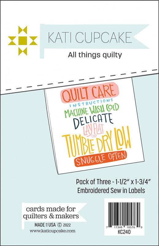 Sew in Labels Quilt Care 1.5"x1.75" Kati Cupcake