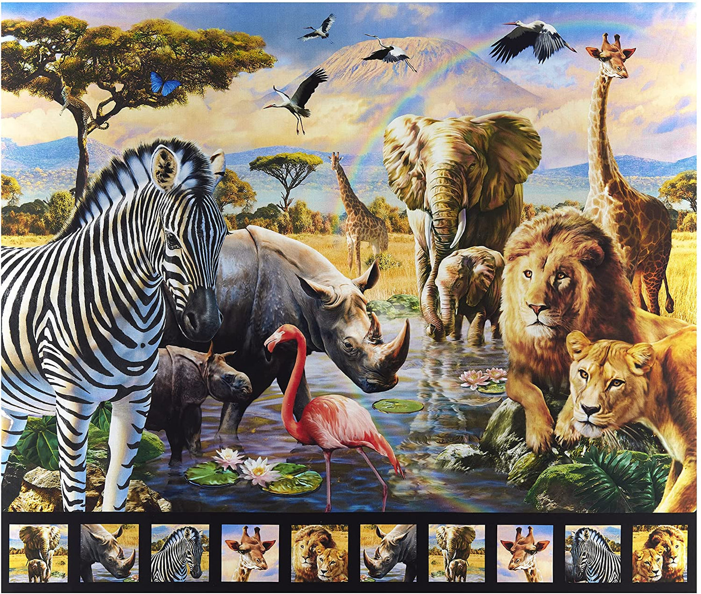 Artworks XVIII Savanna Panel 36" Quilting Treasures Cotton Fabric QT-1649 28220 X