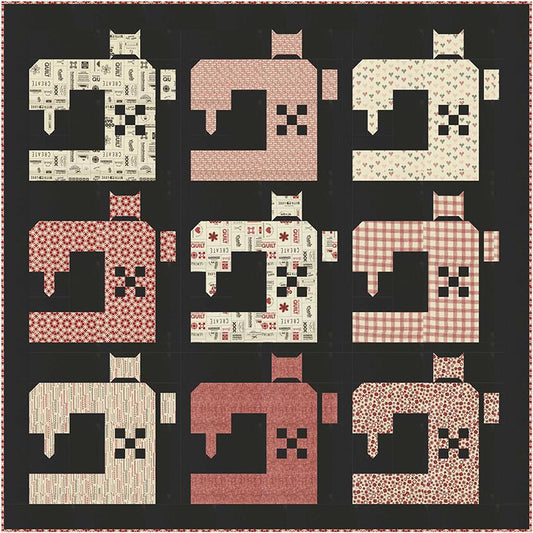 Sewing Spree Fat Quarter Friendly Quilt Pattern 52"x52" Wendy Sheppard WS-54