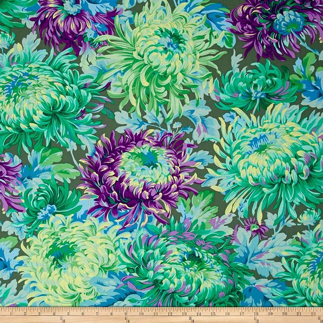 Shaggy Aqua Philip Jacobs Classics Kaffe Fassett Collective Free Spirit Cotton Fabric FS PWPJ072.AQUAX