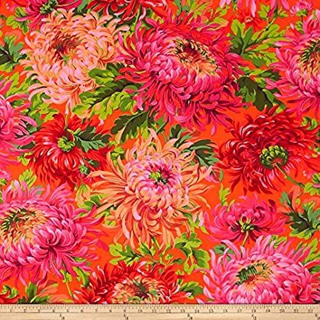 Shaggy Red Philip Jacobs Classics Kaffe Fassett Collective Free Spirits Cotton Fabric FS PWPJ072.REDXX