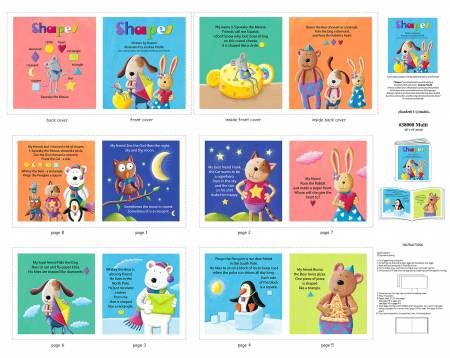 Shapes Cloth Book Panel 36” Multi Andrea Petrlik Elizabeth Studio Cotton Fabric